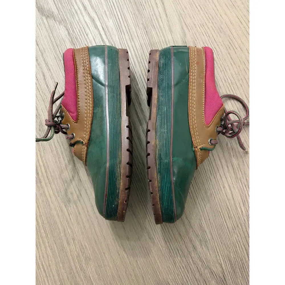 Chill Mark Duck Shoes Green Brown Lace Up Women’s Size 7